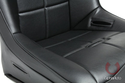 CPA3004 Black Leatherette Universal Fixed Bucket Suspension / Jeep Seats