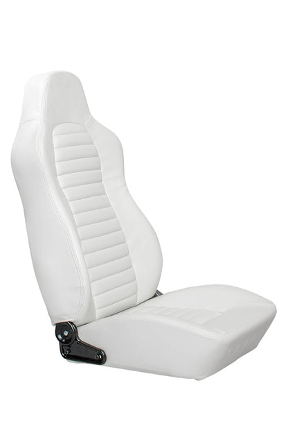 CPA3001 White Leatherette Universal Suspension / Jeep Seats - Pair