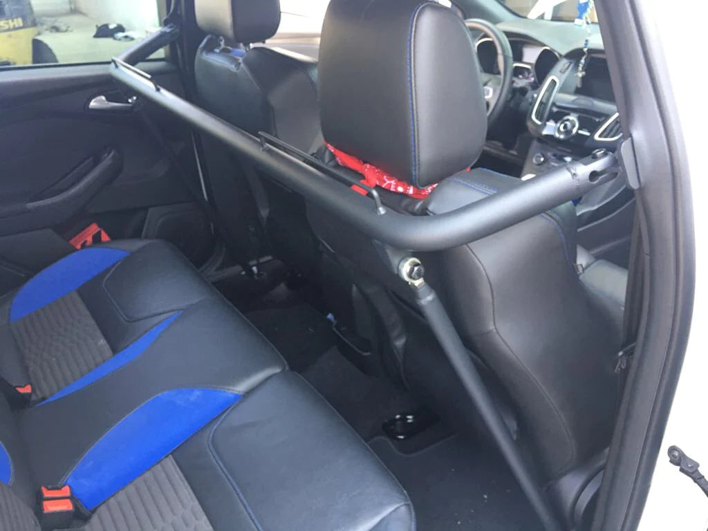 Cipher Racing Harness Bar Black Powder Coated (2011-2018 Ford Focus)