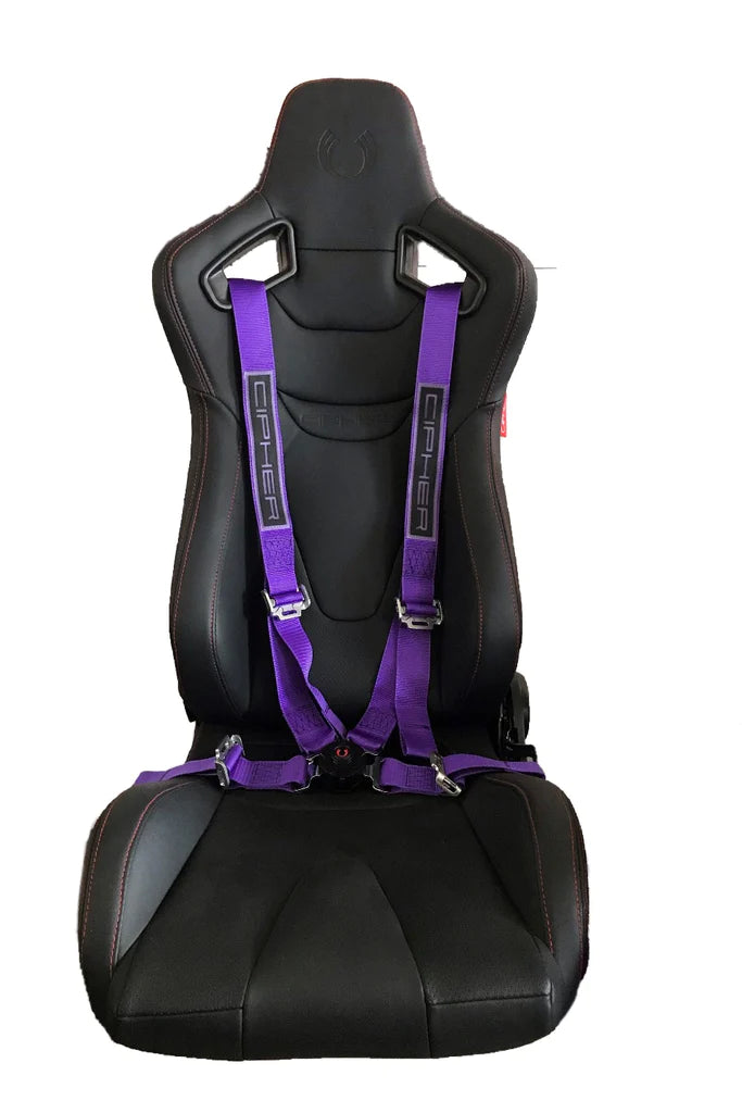 Cipher Racing Purple 4 Point Camlock Racing Harness Set (Sold in Pairs)