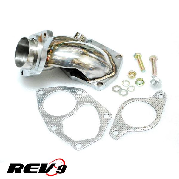 Rev9 Stainless Turbo Outlet o2 Housing Elbow Pipe for Evolution VII VIII IX 4G63
