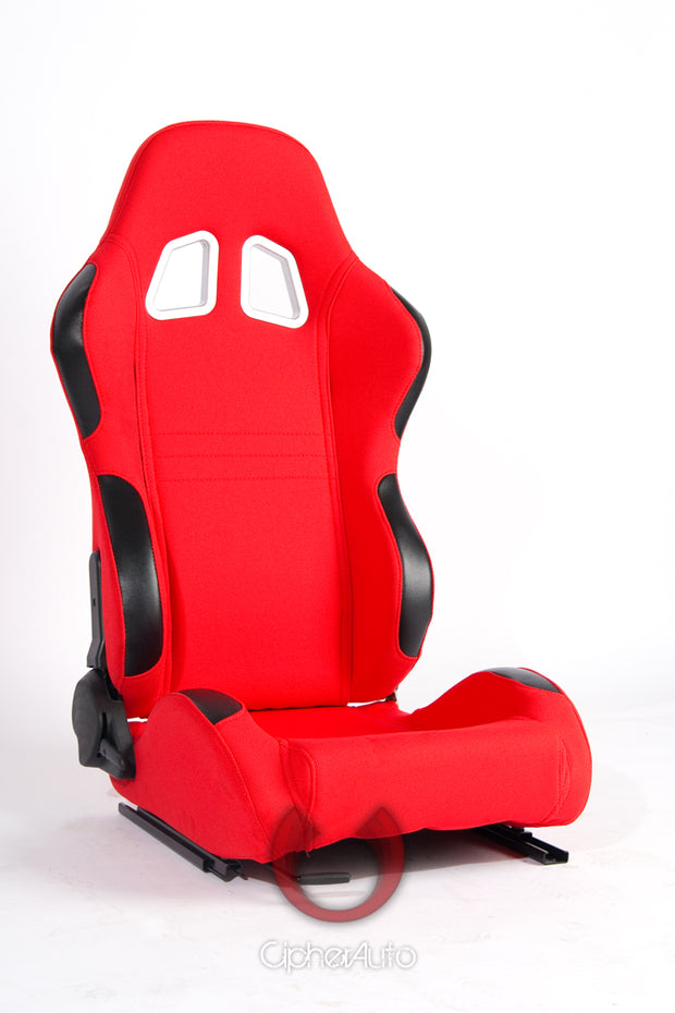 CPA1007 Red Cloth Universal Racing Seats (Sold in Pairs)