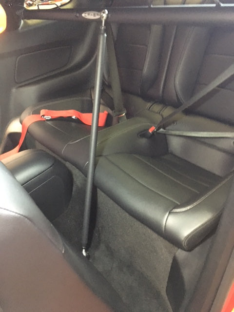 Cipher Racing Harness Bar Black Powder Coated (2015+ Ford Mustang)