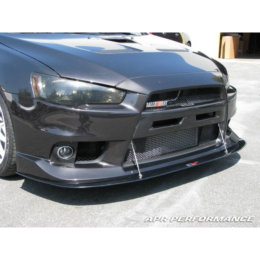 APR Performance  Mitsubishi Evolution X with OEM lip Front Wind Splitter 2008-2016