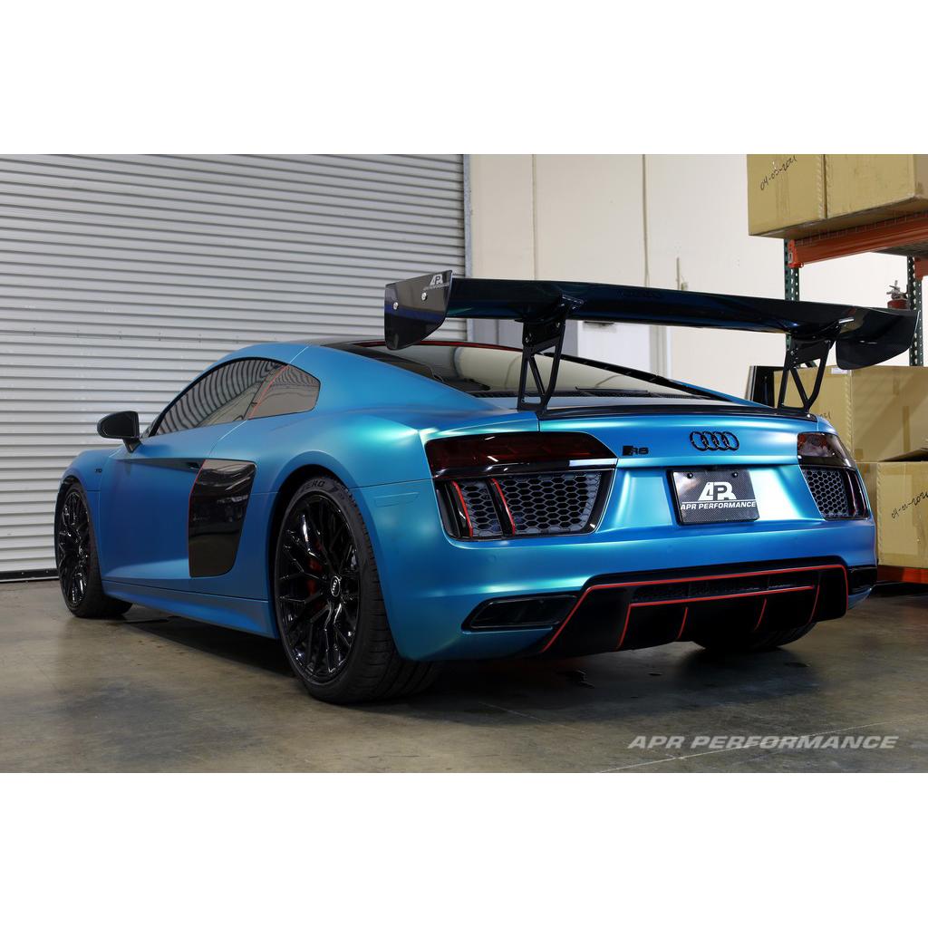 APR Performance  Audi R8 GTC-500 Adjustable Wing, with Carbon Fiber Active Spoiler Panel Replacement 2016-2022