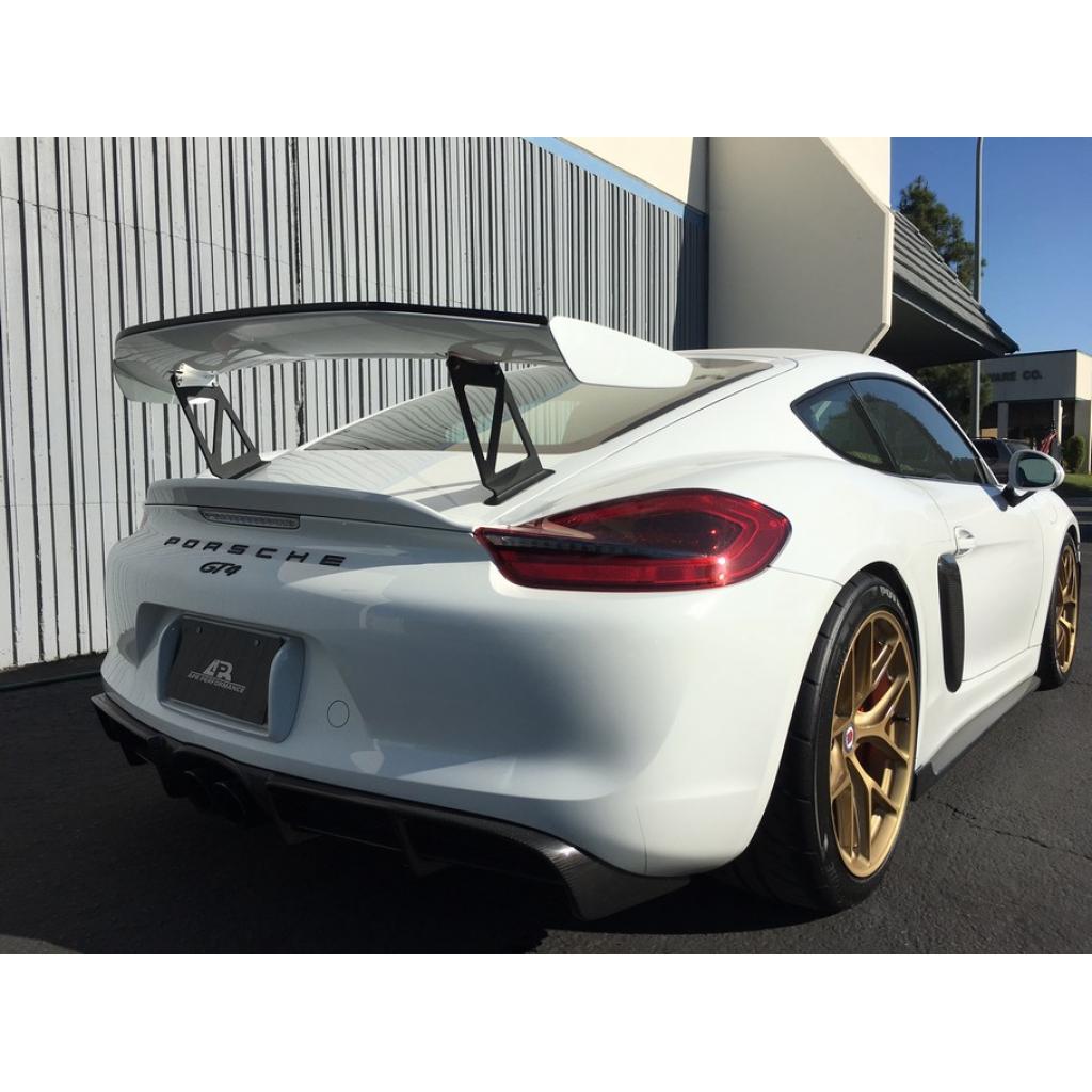 APR Performance  Porsche 981 Cayman GT4 Factory Wing Extension kit 2015-2016
