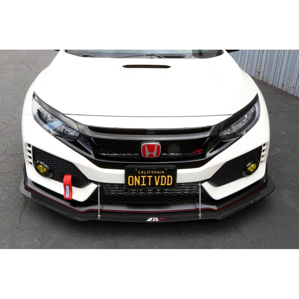 APR Honda FK8 Civic Type R with OEM Lip Front Wind Splitter 2017-2021