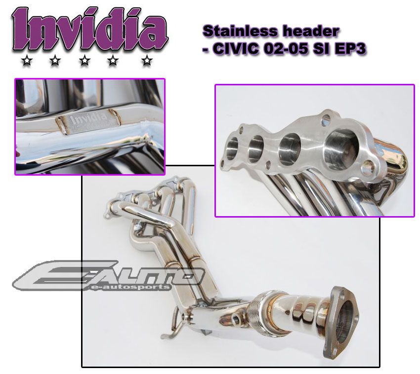 INVIDIA N1 101mm Stainless Tip Catback Exhaust Prelude Base 97-01 BB6 + Silencer