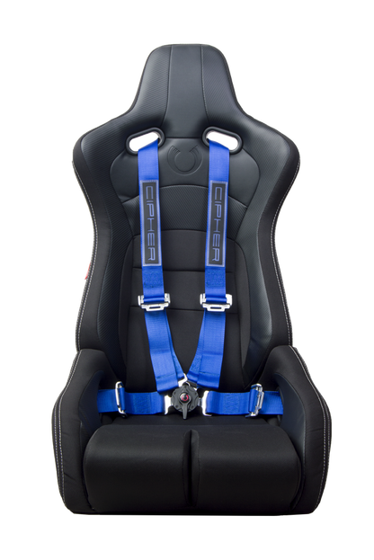 Cipher Racing Blue 4 Point Camlock Racing Harness Set (Sold in Pairs)