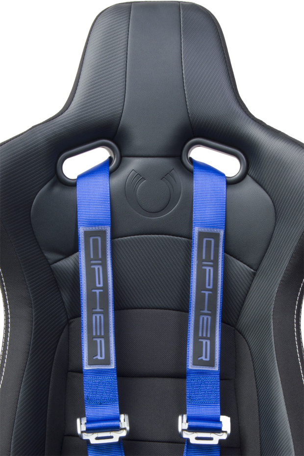 Cipher Racing Blue 4 Point Camlock Racing Harness Set (Sold in Pairs)