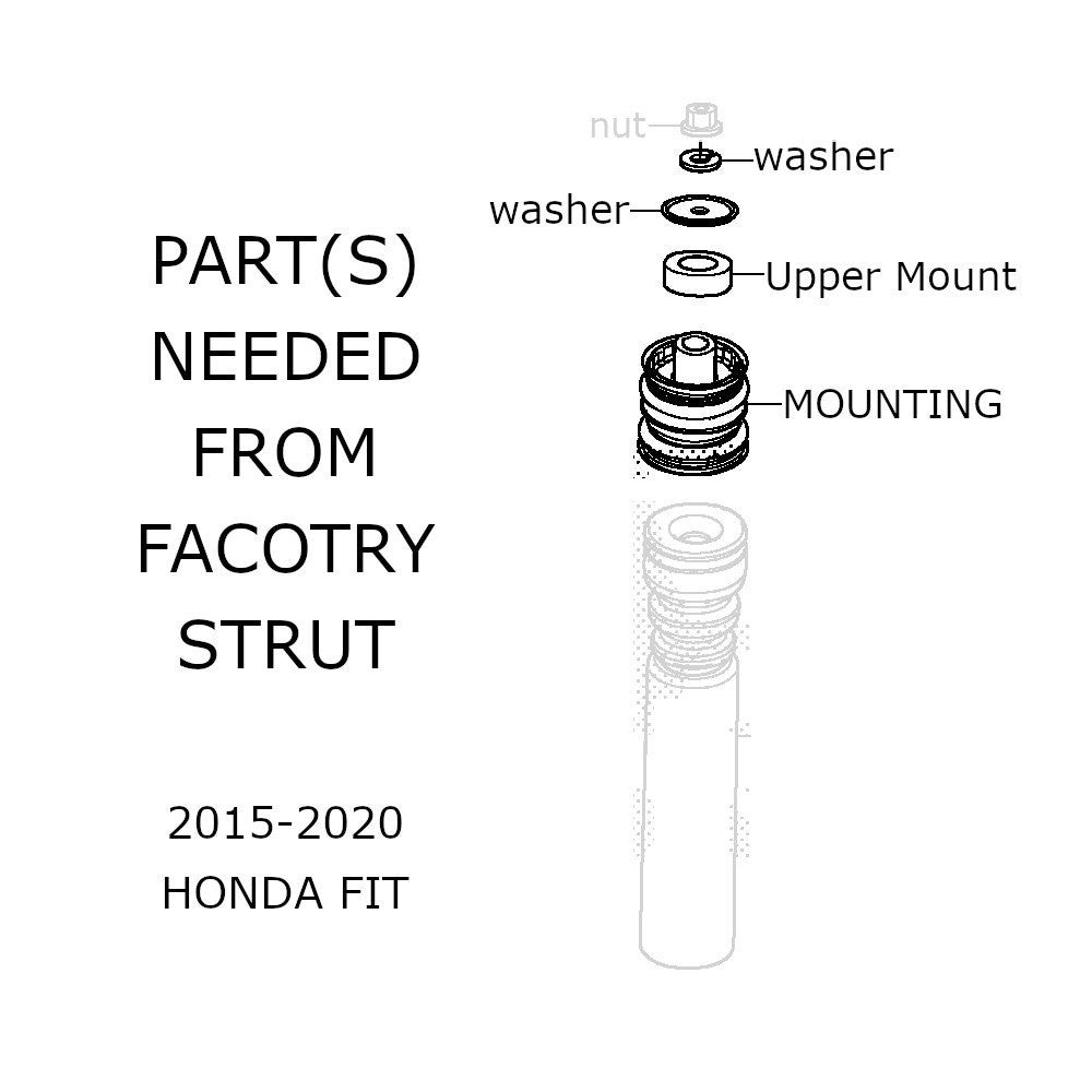 Godspeed Honda Fit (GK5) 2015-20 Mono-Air Strut Lowering Kits