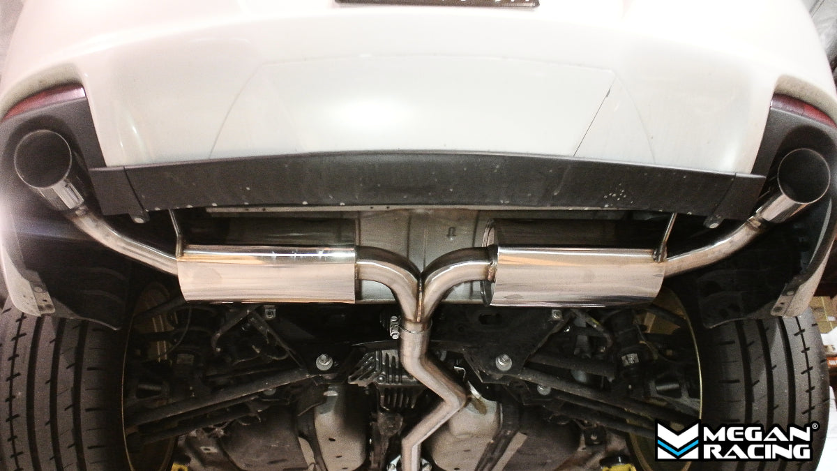 MEGAN 4" Dual Titanium Burnt Tip Axle back Exhaust for RX8 RX-8 09-11
