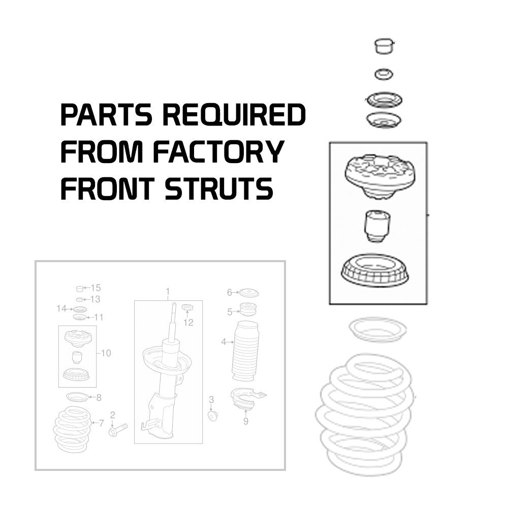 Godspeed 16way MonoSS Coilovers Shock - Malibu 13-15, Impala 14-20