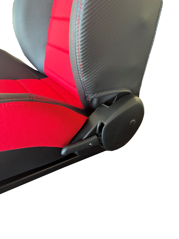 CPA2006 Cipher CR23 Mid Height Black Leatherette with Red Fabric Racing Seats