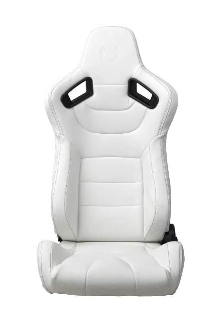 CPA2009PCFWH Cipher Racing Seats Leatherette Carbon Fiber Eggshell White - Pair (NEW)