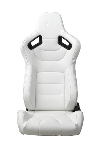 CPA2009PCFWH Cipher Racing Seats Leatherette Carbon Fiber Eggshell White - Pair (NEW)