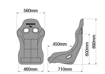 BRIDE ZETA IV VERIA Black Full Bucket Seat *Low Max System*