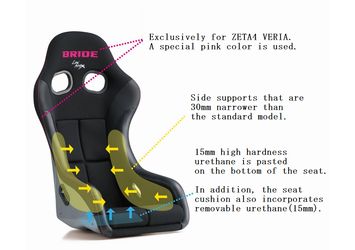 BRIDE ZETA IV VERIA Black Full Bucket Seat *Low Max System*