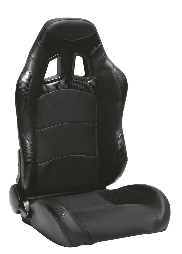Cipher Auto Reclinable Racing Seats Wide Version CPA1007 (Black Cloth/Leatherette)- Pair