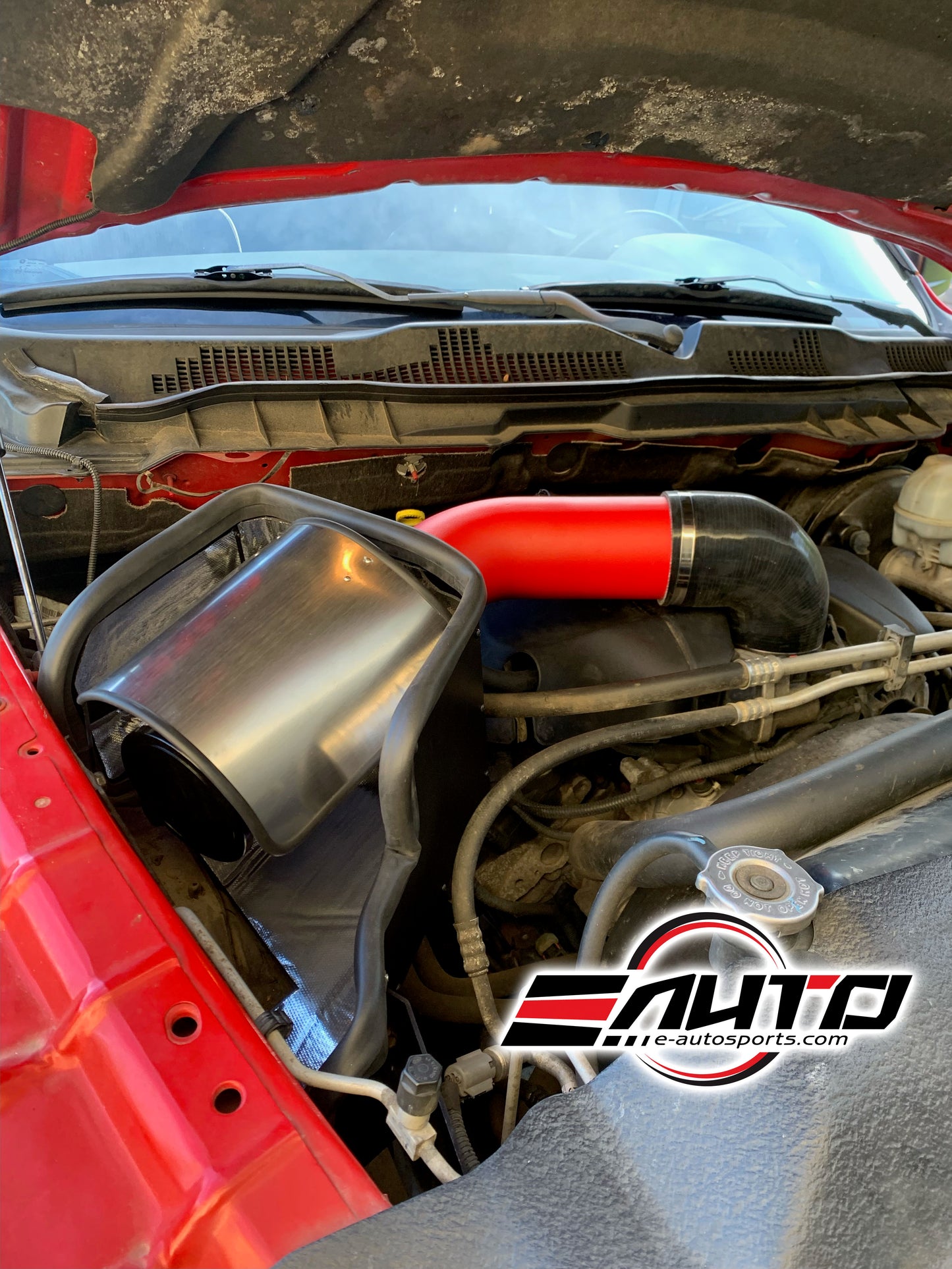 AF Dynamic Air Filter intake *Red + Heat Shield for Dodge Ram 2500 09-18 5.7L V8