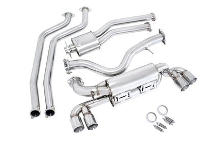 MEGAN 3.5" Quad Stainless Roll Tips OE RS Catback Exhaust BMW E82 1M 1 M