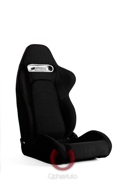 Cipher Auto Reclinable Black Cloth Racing Seats CPA1019 - Pair