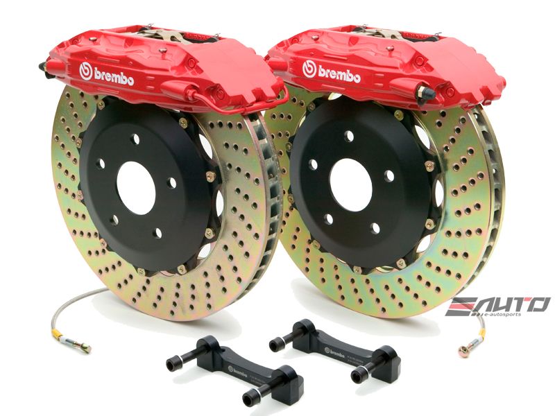 Brembo Front GT Brake 4pot 332x32 Drill Crossfire Benz W202 W208 W210 R170