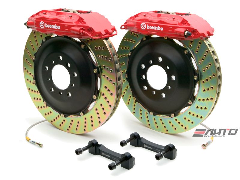 Brembo Front GT Brake 4pot Caliper Red 355x32 Drill Disc for G35 350Z Fairlady