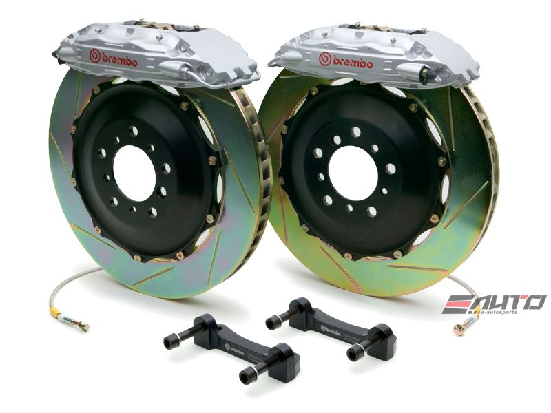 Brembo FRONT GT Brake BBK 4pot Silver 332x32 Slot A4 B5 96-01 A6 C5 2.8L 98-04