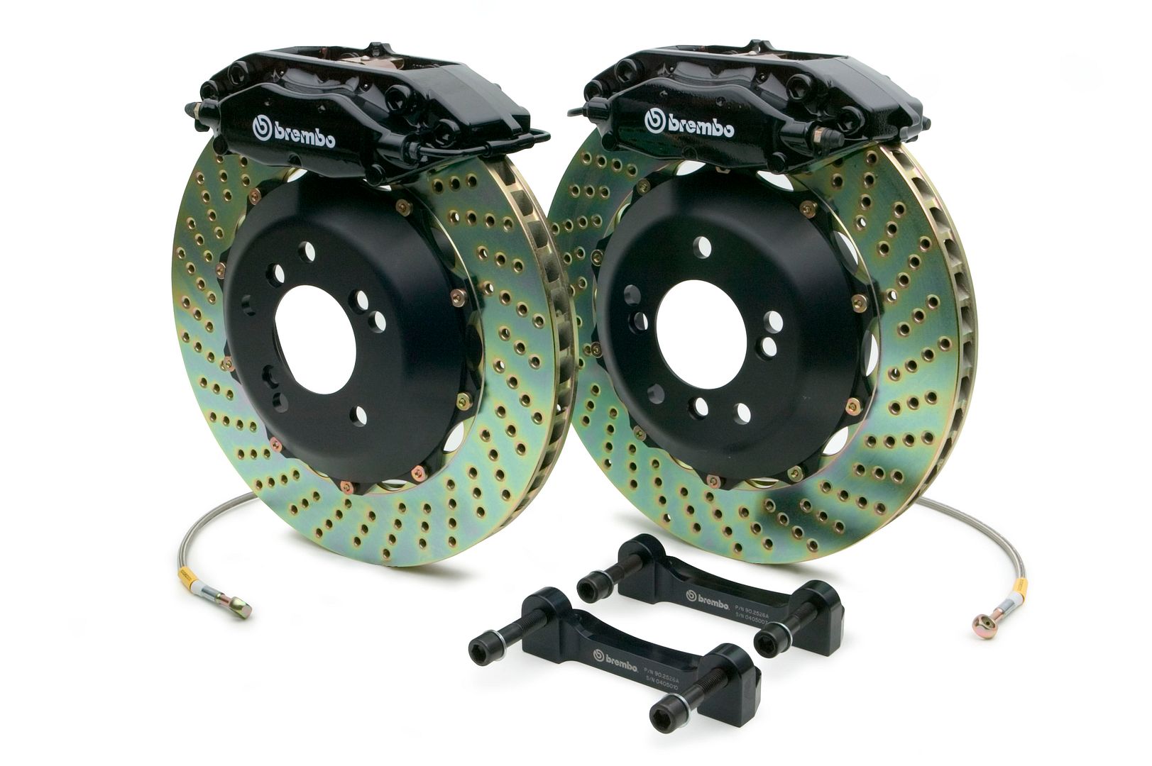 Brembo Front GT Big Brake 4pot Caliper Black 320x28 Drill Disc MINI R50 R52 R53