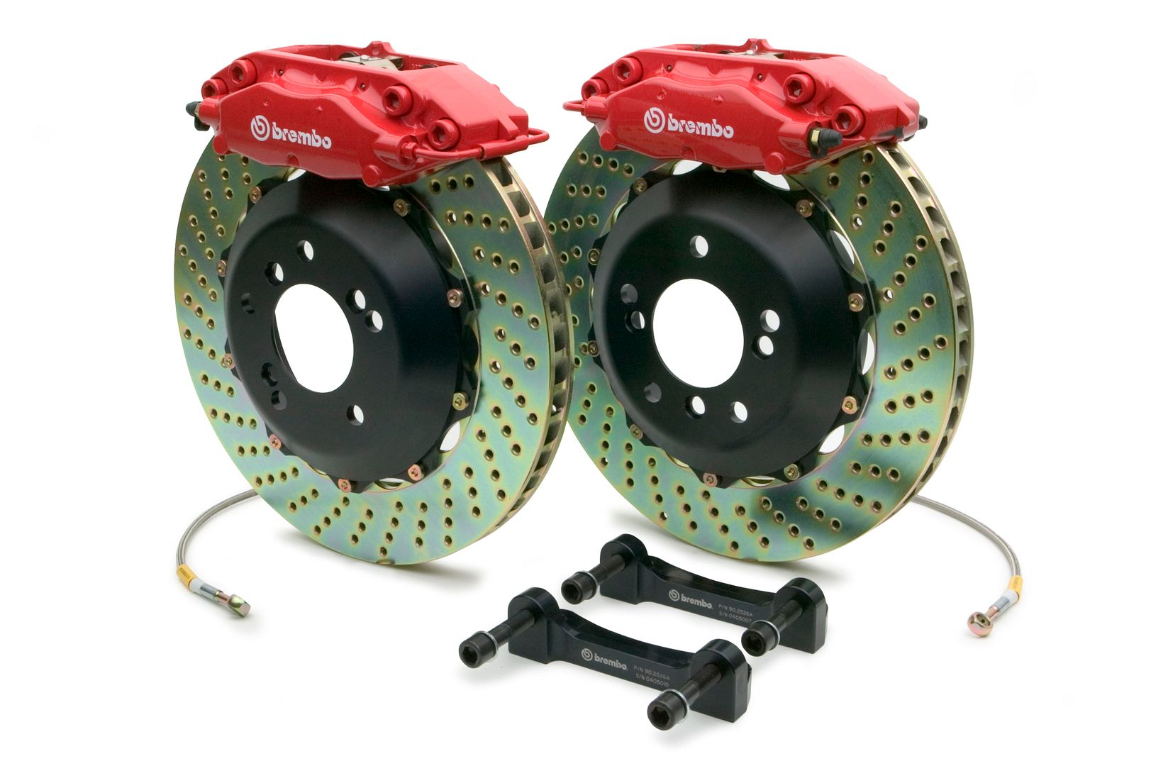 Brembo Front GT Big Brake 4pot Caliper Red 320x28 Drill Disc MINI R50 R52 R53