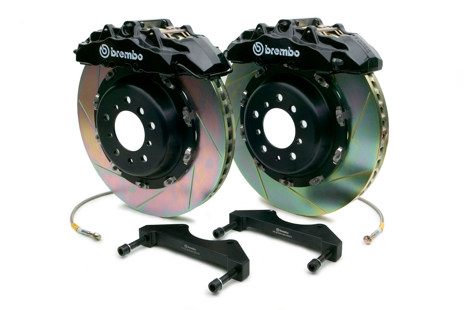 Brembo Front GT Big Brake Kit BBK 8 piston black 380x34 Slot A8 D3 04-10