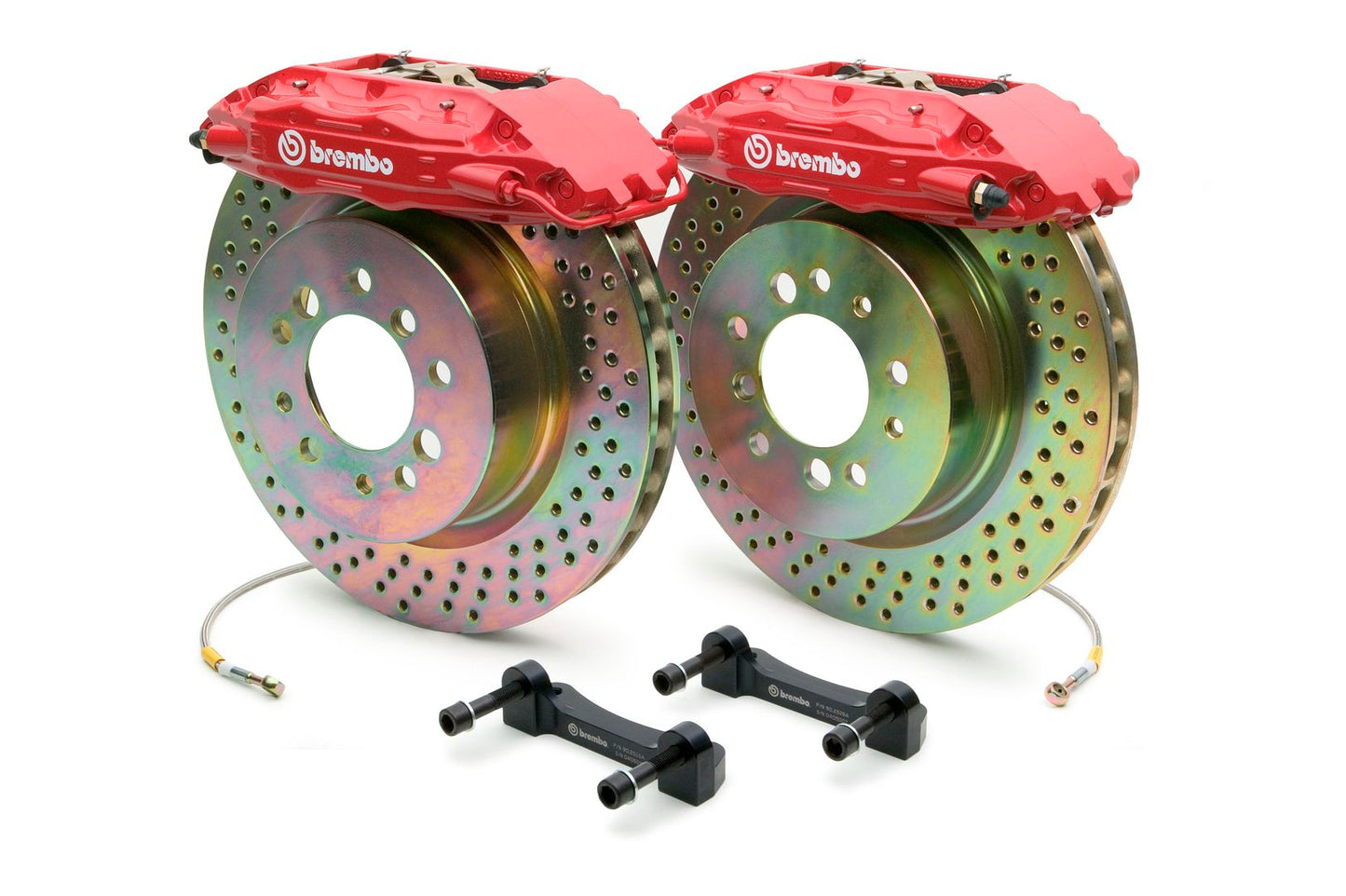 BREMBO Front GT Brake 4pot Red 355x32 Drill Corvette C6 Z51 05-13 XLR 04-09