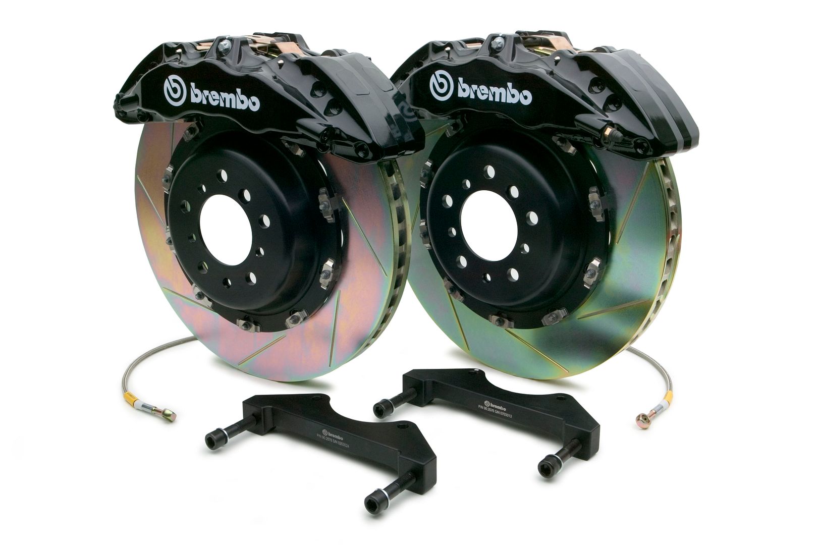 Brembo Front GT BBK Big Brake 6Pot Caliper Black 380x34 Slot Rotor Tundra 07-13