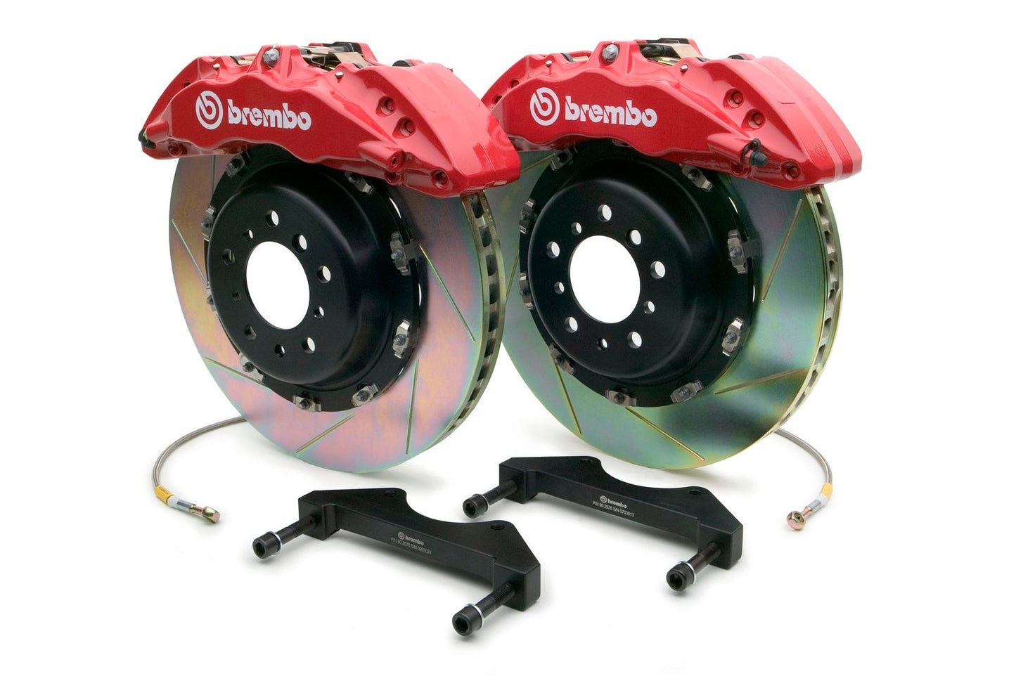 Brembo Front GT Brake BBK 6piston Red 380x34 Slot Disc Rotor F150 4WD 04 2004