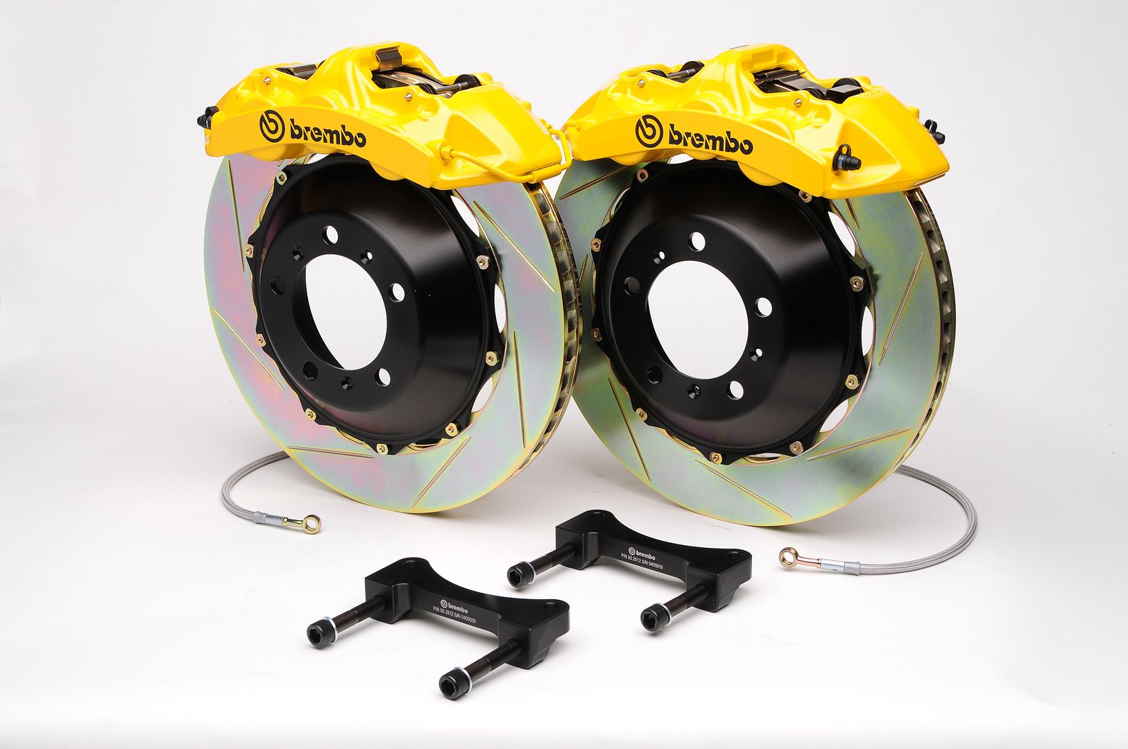 Brembo Front GT Brake 6Pot Caliper Yellow 355x32 Slot Rotor for FRS GT86 BRZ