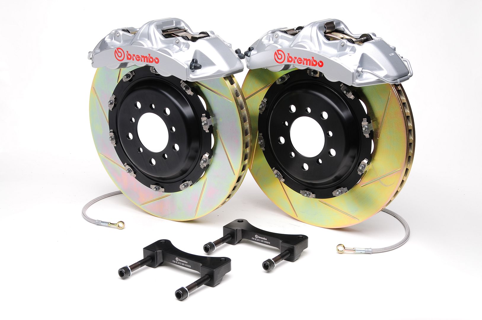 Brembo Rear GT Brake 6pot Silver 380x32 Slot Disc Ferrari F430 Challenge 05-09