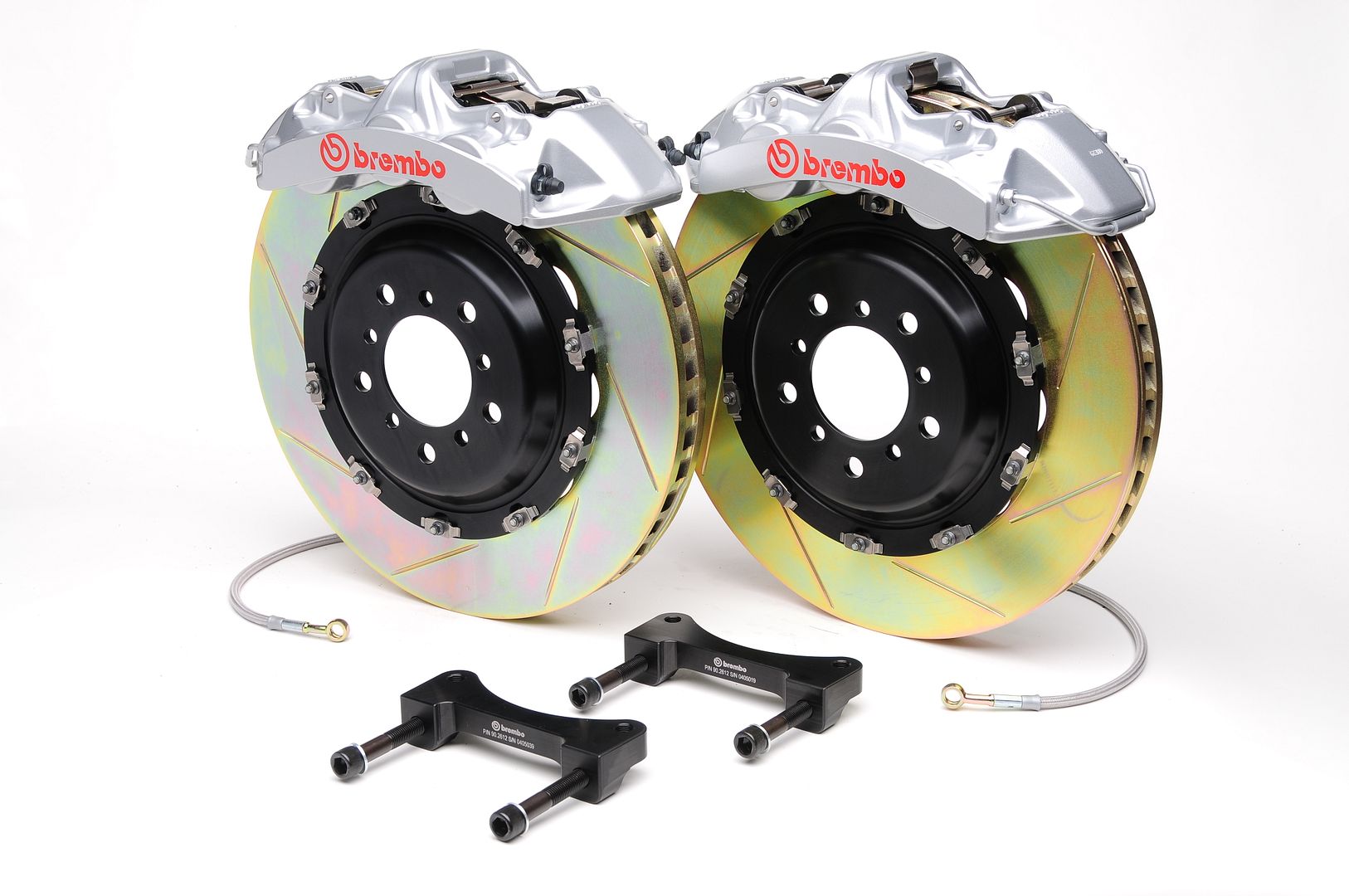 Brembo Front GT Brake 6pot Caliper Silver 380x32 Slot Rotor IS-F ISF 08-13 USE20