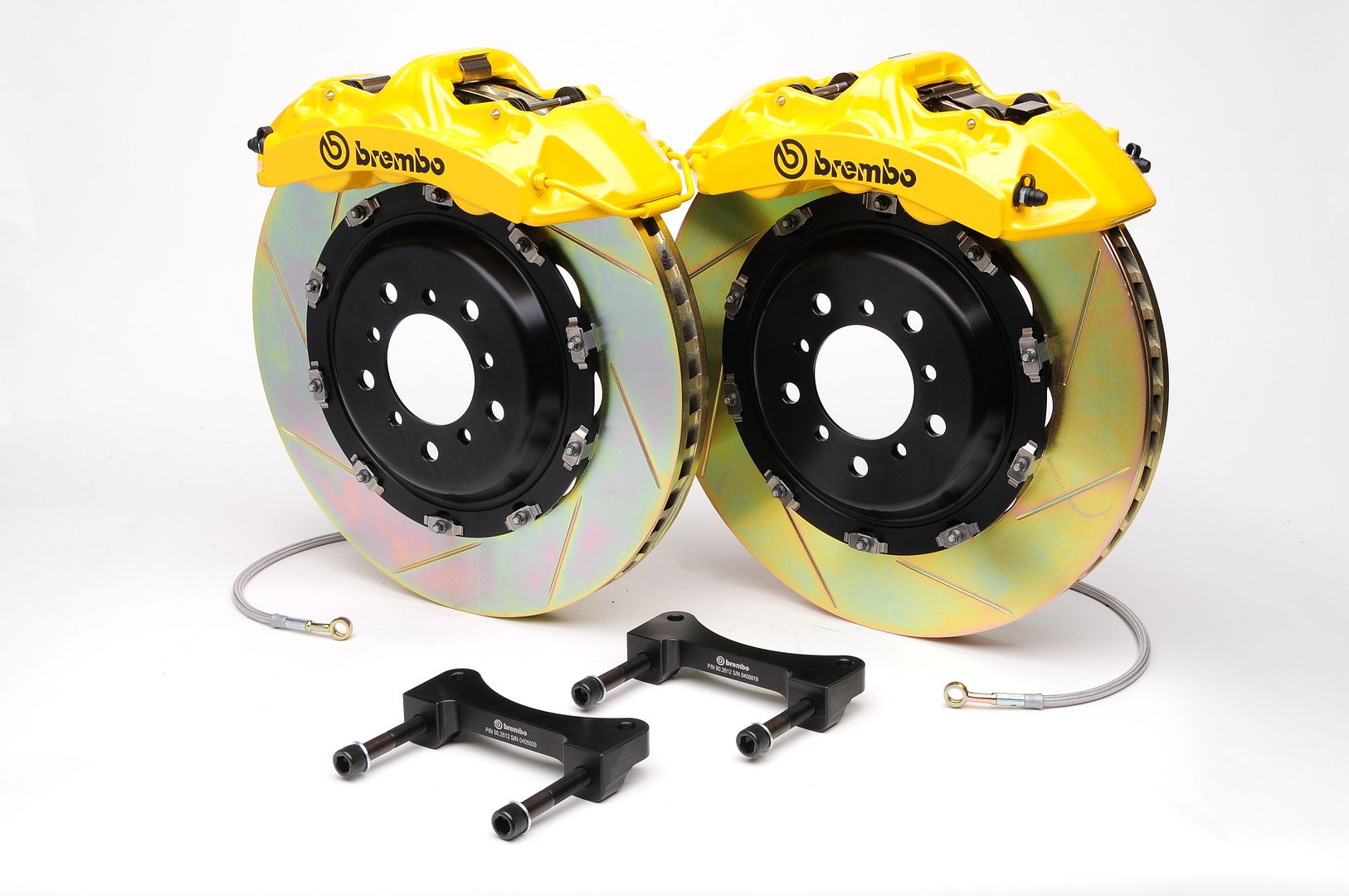 Brembo Front GT Brake 6pot Yellow 380x32 Slot GS350 GS450h 12+ IS350 14+ RC350