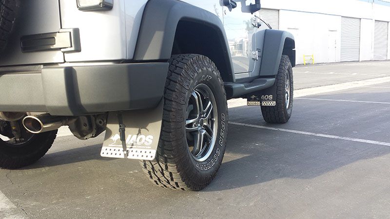 JAOS Front + Rear Black Mud Guard3 Guard Flap for Jeep Wrangler JK 07-18 2/4Door