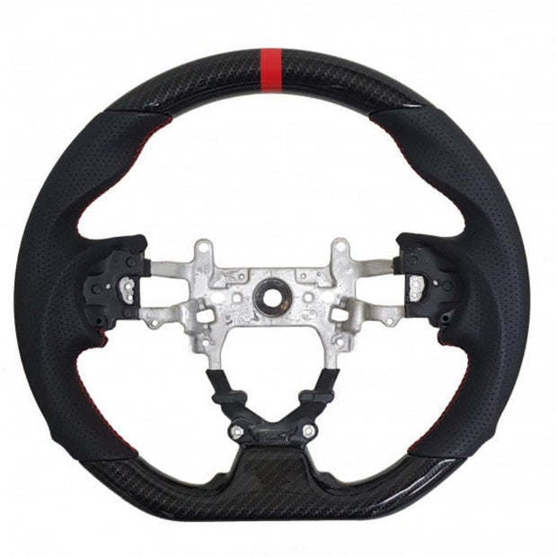 Cipher Auto Enhanced Steering Wheel for 12-15 Honda Civic (Hydro Carbon Red Stripe)
