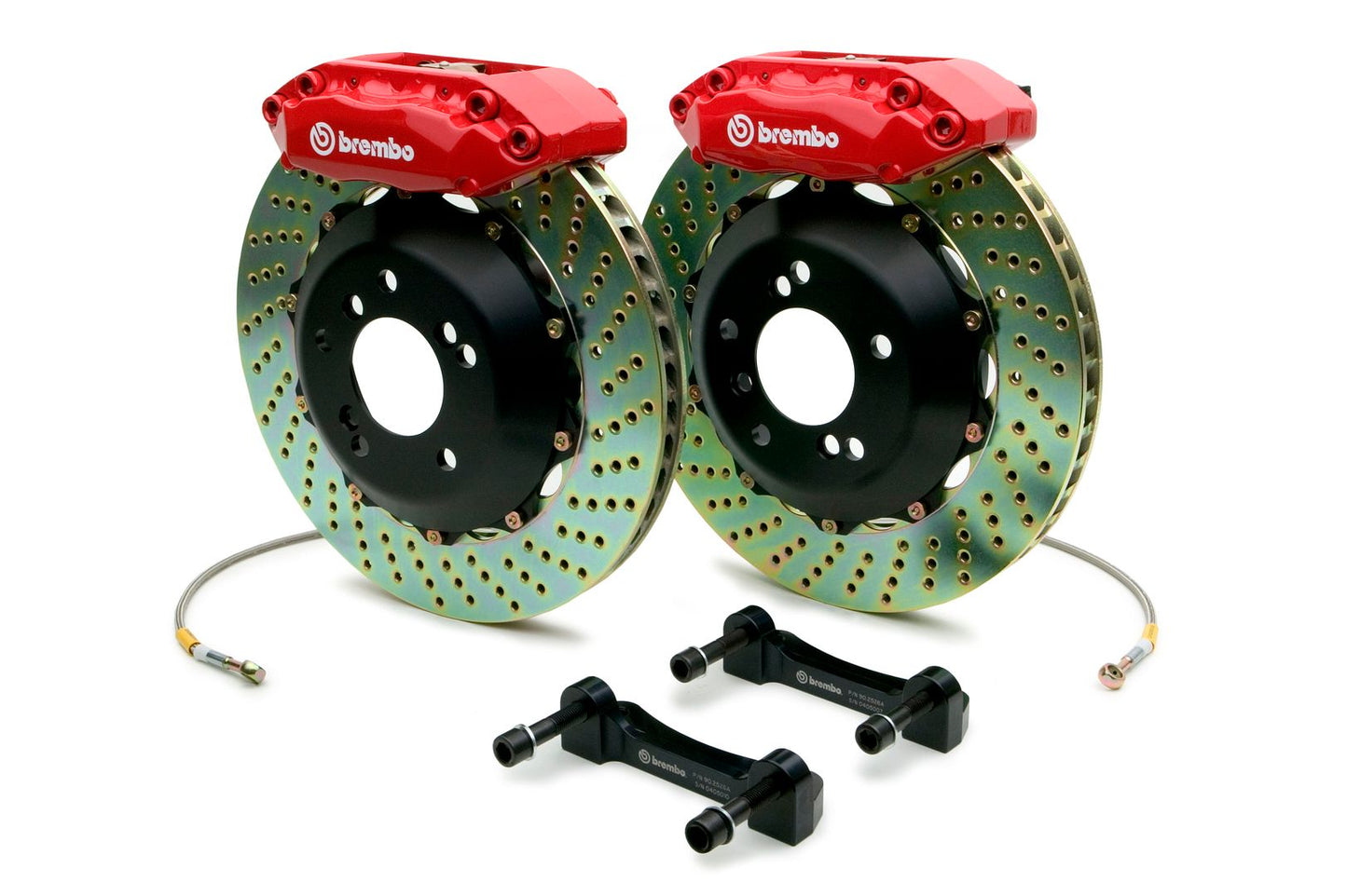 Brembo Rear GT Big Brake 4Pot Caliper Red 328x28 Drill Disc 911 964 C2 C4 89-94