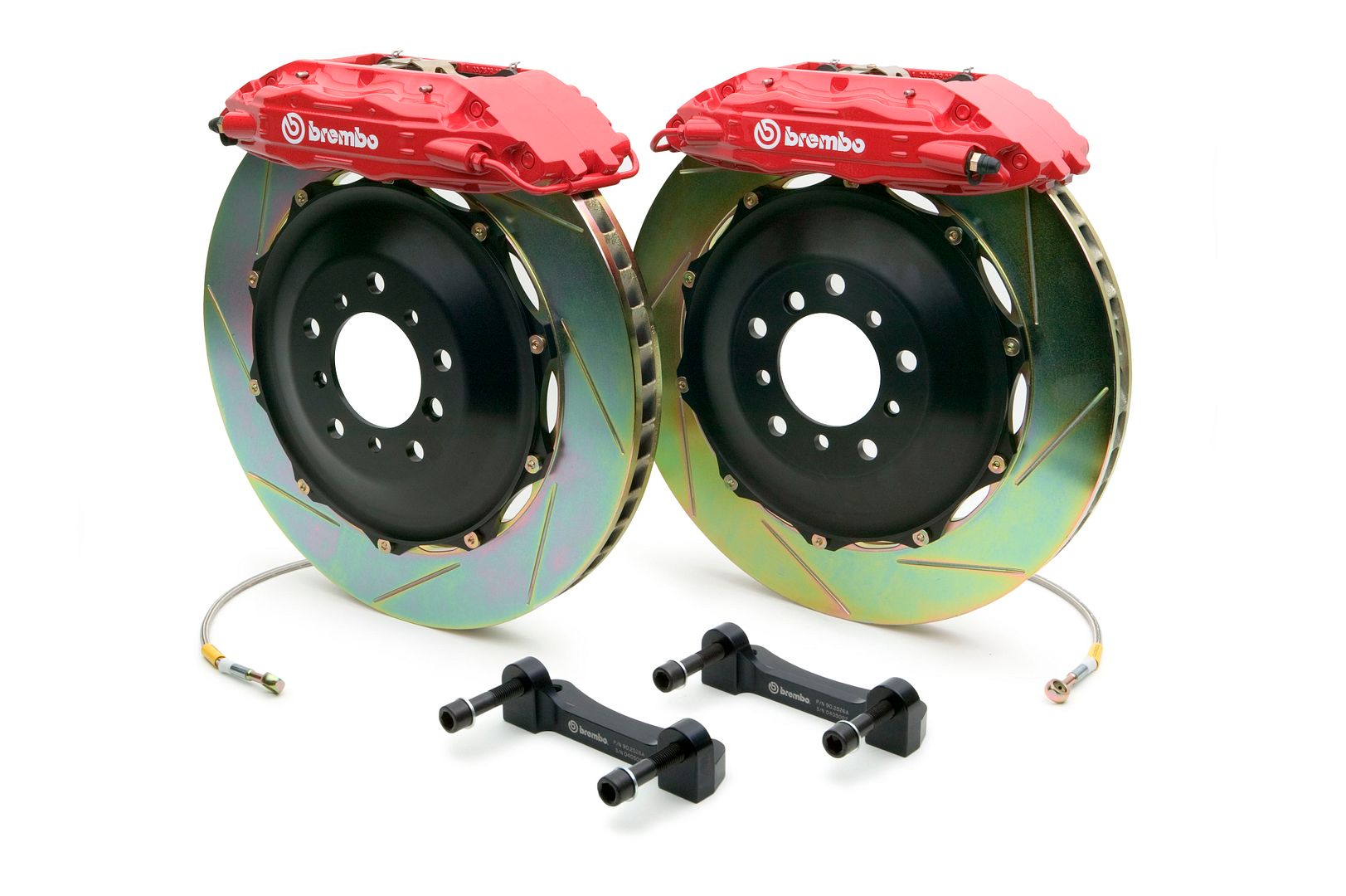 Brembo Rear GT BBK Brake 4piston Red 380x32 Slot Disc Rotor Hummer H2 03-07