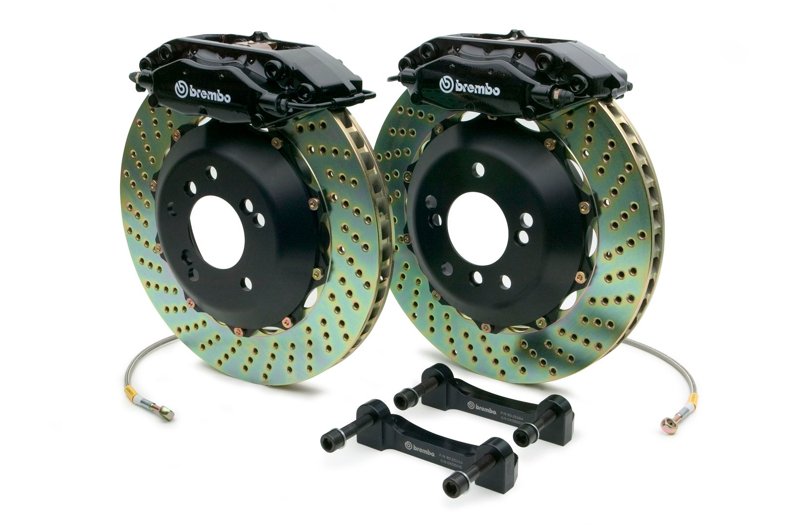 Brembo Rear GT Brake 4Pot Black 345x28 Drill Disc E63 E550 E55 E500 E350 E320 