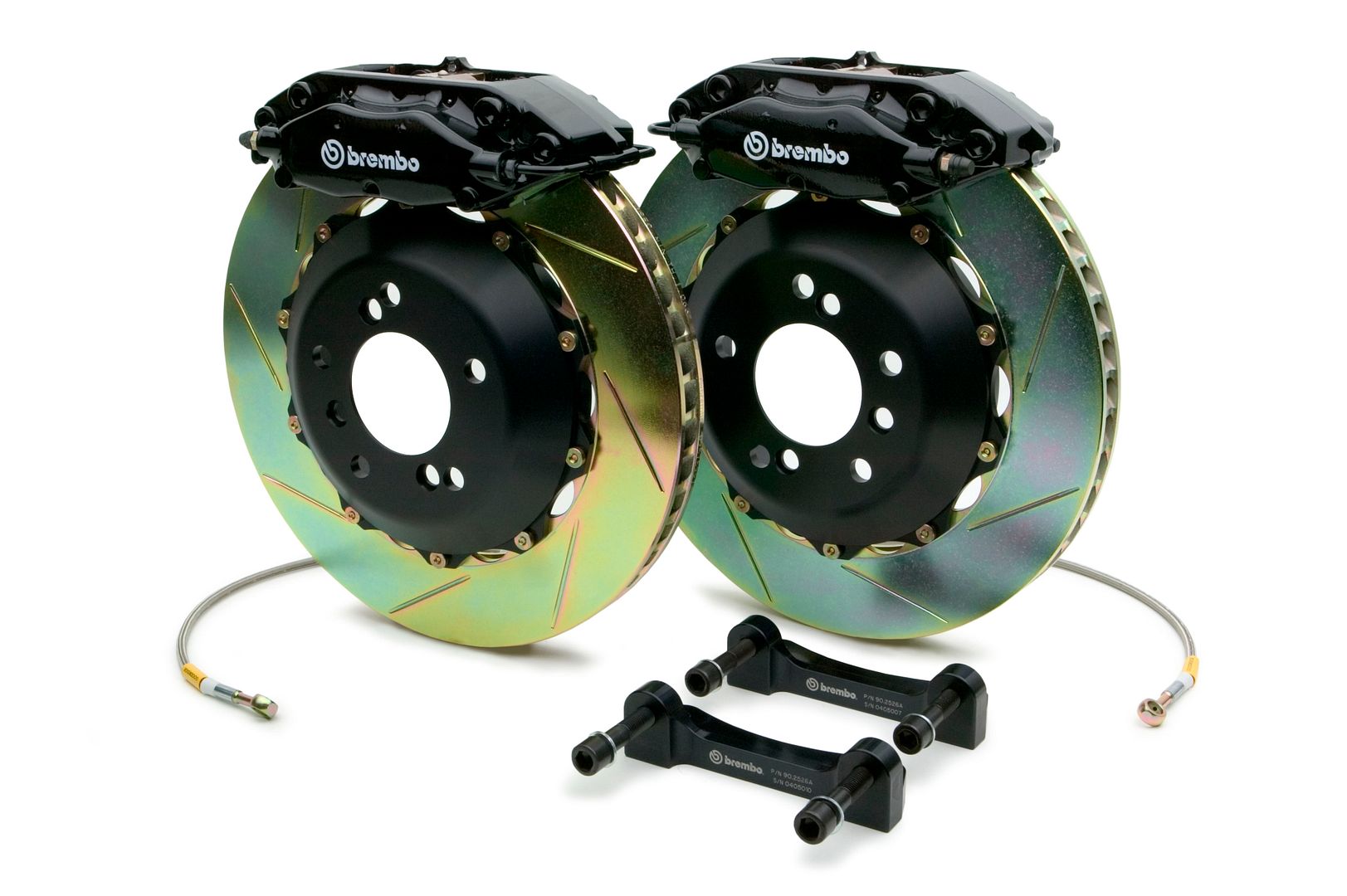 BREMBO Rear GT BBK Brake 4pot 345x28 Slot Black 300C Challenger Charger Magnum