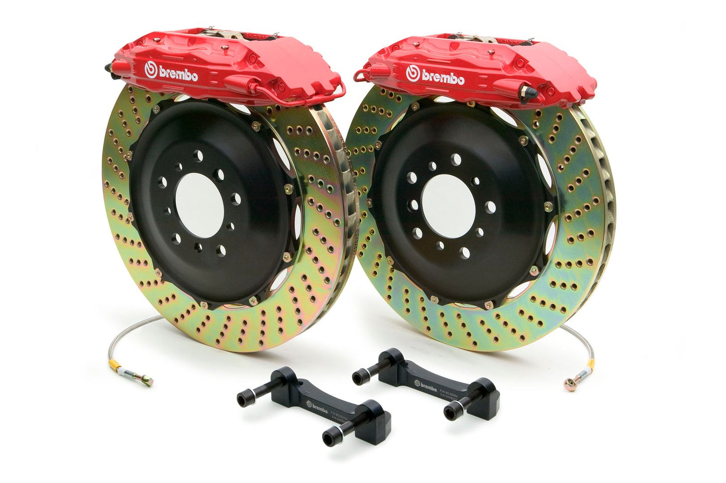 Brembo Rear GT Brake 4pot Red 355x32 Drill Escalade 02-06 Chevy GMC 1500 02-06