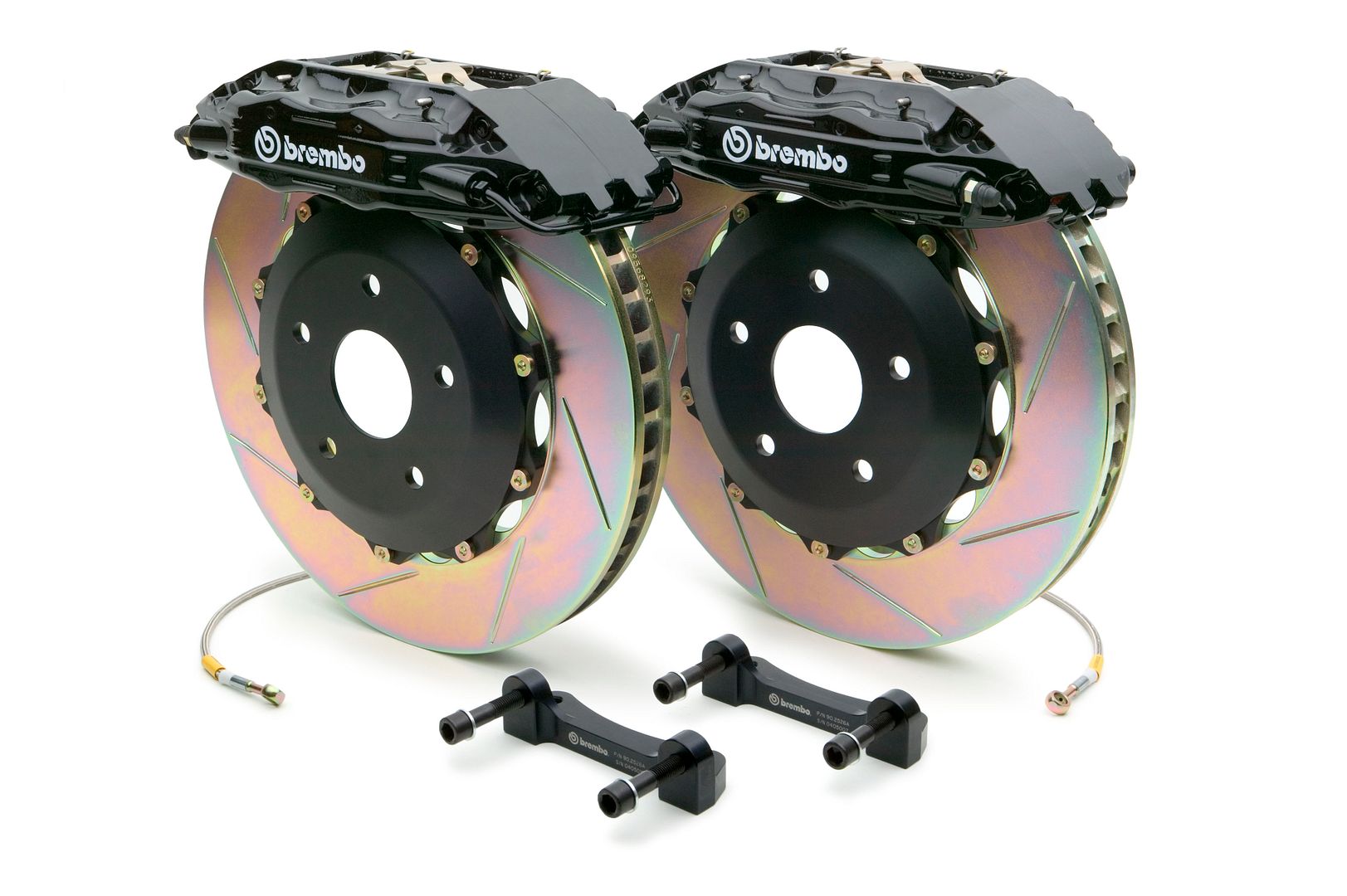 Brembo Rear GT Brake 4pot Black 355x32 Slot Escalade 02-06 Chevy GMC 1500 02-06