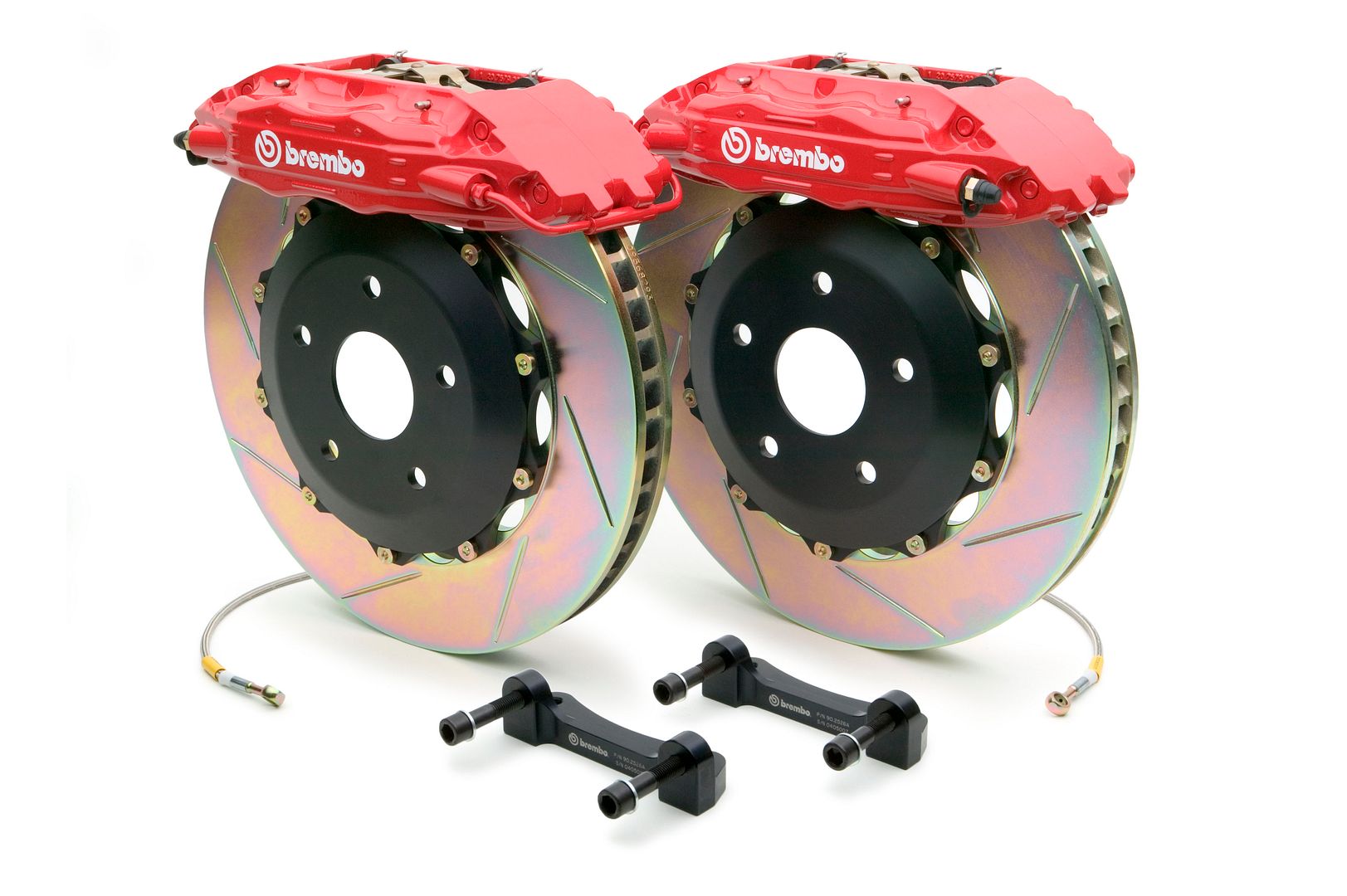 Brembo Rear  GT Brake BBK 4pot Red 380x32 Slot Escalade Chevy GMC 1500 07-14