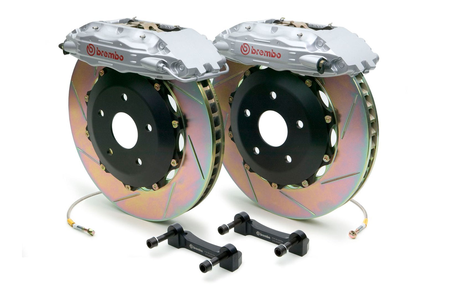 Brembo Rear GT Brake 4pot Silver 355x32 Slot Escalade 02-06 Chevy GMC 1500 02-06