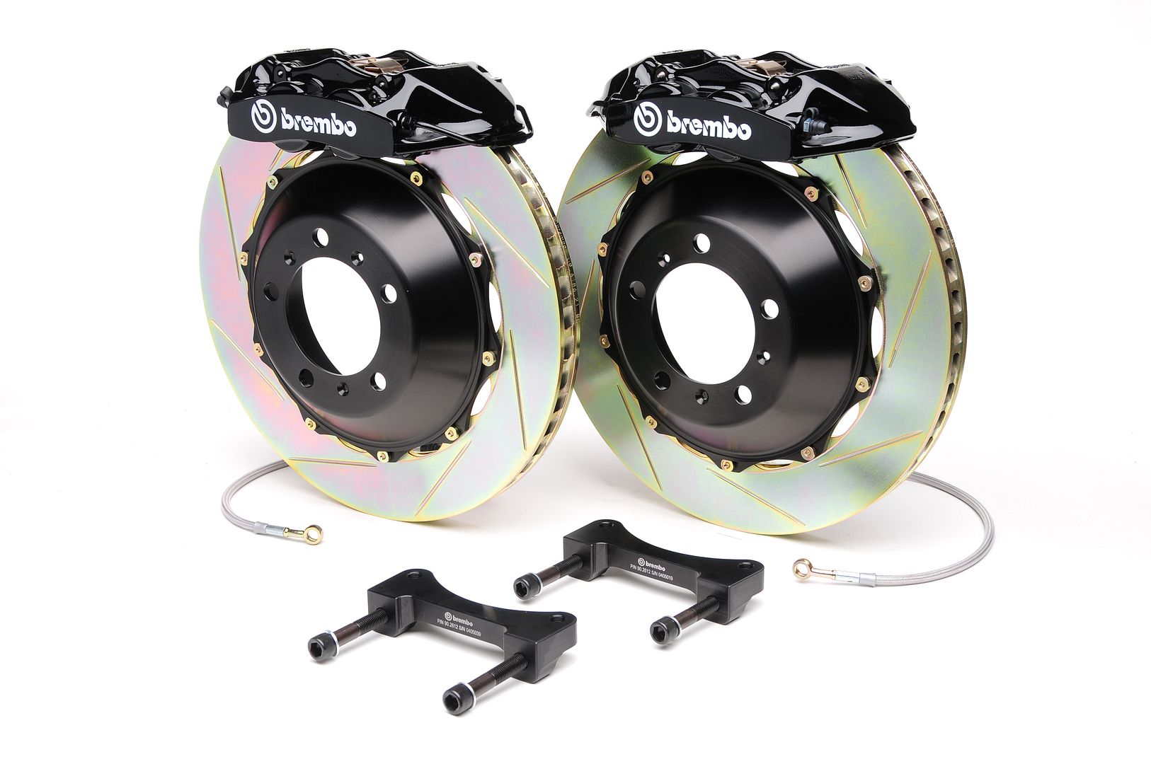 Brembo Rear GT Brake 4pot Caliper Black 345x28 Slot Rotor for G35 350Z Fairlady